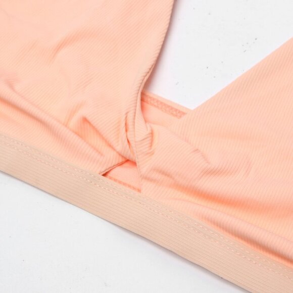 Cabana del Sol Bikini Top Swimsuit Creamsicle Peach Stretch Twist Front Beach - Picture 6 of 6
